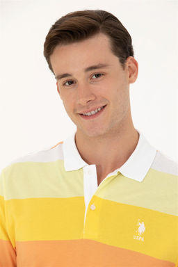 U. S. Polo Assn Мужская оранжевая футболка с воротником-поло - U.s. polo assn фото 9