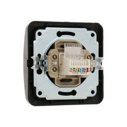 Розетка компьютерная Luazon Lighting «Орион», скрытая, IP20, одноместная, чёрная