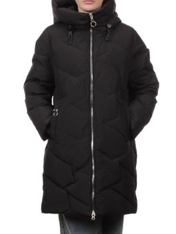 760 BLACK Пальто зимнее женское (170 гр. холлофайбер) - Фабричный китай фото 3