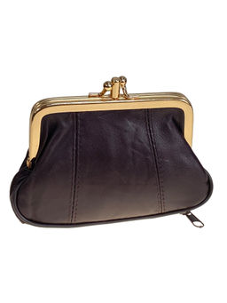 Женский кошелёк из натуральной кожи, цвет шоколад