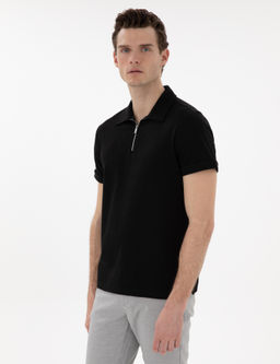 Siyah Slim Fit Ti__rt