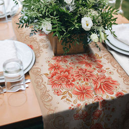 Дорожка столовая, сервировочная 50х180см "Летние мотивы-1", хлопок "Премиум" 236г/м2, упаковка классическая 28х41см, "Домашняя мода" (Россия)