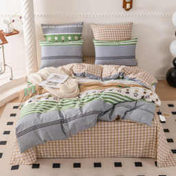 Комплект постельного белья Люкс Сатин 100% хлопок на резинке AR368 180*200*25;160*200*25;140*200*25 2 спальный 70-70 2 шт;50-70 2 шт