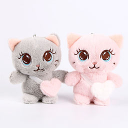 Мягкая игрушка Кот с сердцем, на брелоке, 11 см, цвета МИКС - Simaland фото 6