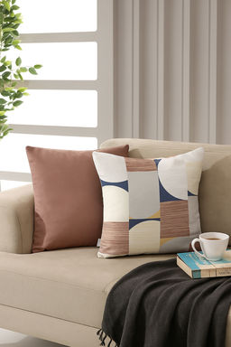 Trendyolmilla Home 2li Geometrik Desenli ve Duz K?rlent K?l?f? 45x45cm TPHSS25KKK00006