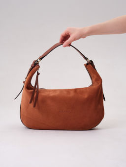 Сумка замшевая багет Azaro 30861 коппер