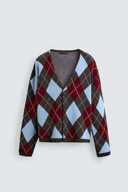 DIAMOND TEXTURED CARDIGAN - Zara фото 7