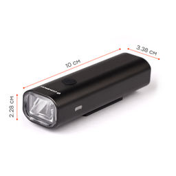 Фонарь передний COMIRON FLASH корпус: авиационный алюминий 6063, IP67; свет: CREE XPG, 400lm аккум 3.7V 2500 mAh, USB влагозащищённый /уп 120/ - Галеонтрейд фото 2