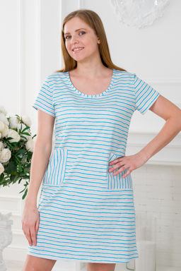 Туника женская из кулирки Руслана бирюзовый