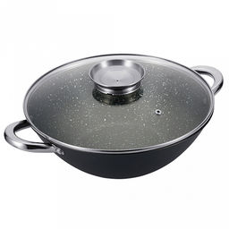 Казан чугунный "Linea FRITTO" 4,4л, д30см, h32см, антипригарное покрытие, крышка из закаленного стекла с пароотводом и арома-дозатором, "Regent" (Китай) Подходит для всех видов плит, включая индукционную.