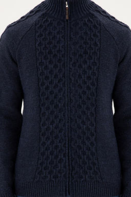 Мужской темно-синий трикотажный кардиган - U.s. polo assn фото 6