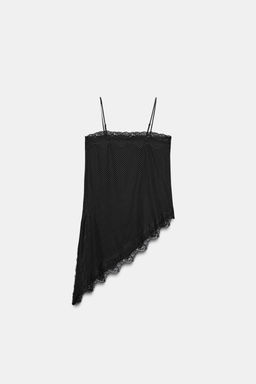 ZW COLLECTION ASYMMETRIC POLKA DOT TOP - Zara фото 7