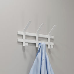 Вешалка настенная металл. "Торонто 3" белый