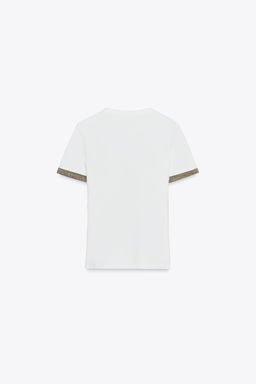 METALLIC THREAD T-SHIRT - Zara фото 5