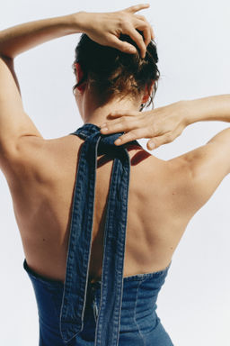 Vestido denim con escote halter - H&m фото 6
