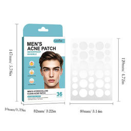 Мужские гидроколлоидные пластыри от прыщей и акне, 36 шт - Sadoer фото 6