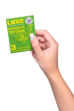 Презервативы Luxe, конверт Бермудские треугольник, латекс, яблоко, 18 см, 5,2 см, 3 шт.  фото 8