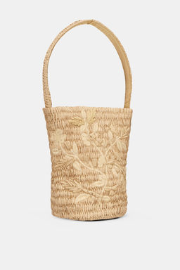 BRAIDED BASKET BAG WITH DESIGN - Zara фото 10