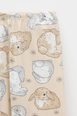 Crockid _ КР 4074/песчаный,зайчики и ромашки к563 брюки (лосины) для дев  фото 2