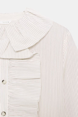 STRIPED SHIRT WITH RUFFLES - Zara фото 18