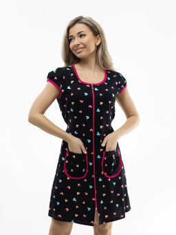 Халат женский, цвет черный