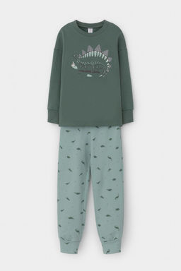 К 1567/зеленый мох,динозавры пижама дет