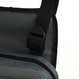 Сумка нагрудная на молнии, 2 наружных кармана, 21×3.5×16 см, серая