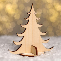 Цена за 5 шт. Модель из дерева «Ёлка сборная №2»
