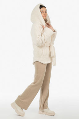 Пальто женское демисезонное (пояс) - El podio фото 4