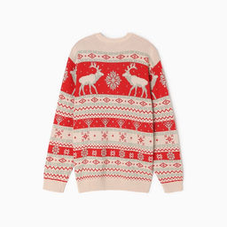 Свитер вязаный новогодний KAFTAN Scandinavia, размер 46, красный