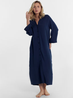 Платье женское домашнее в темно-синем цвете