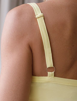 Топ с двуслойной зоной бра на бретелях из хлопка - Vilatte фото 2