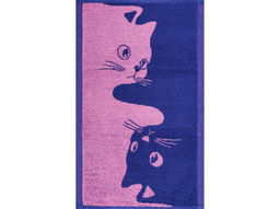 Полотенце махровое 1с105.413ж1 Инь-ян-коты(пурпурн3) 50х30 см