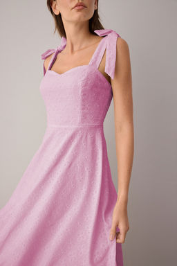 Beyaz Duz Maxi Dokuma Elbise TWOSS25EL00863 - Trendyolmilla фото 9