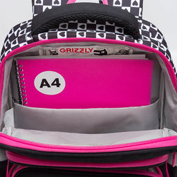 RAn-588-2 Рюкзак школьный с чехлом для мелочей - Grizzly фото 36