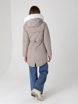 24338 Парка серо-бежевый - Dizzyway фото 4