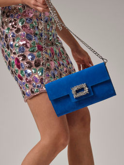 Клатч замшевый Deboro 31016 сапфировый