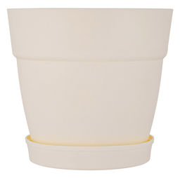 Ingreen Горшок для цветов пластмассовый Villa de Fiori 1,1л, д13см, h12,2см, с фиксируемым поддоном, белоснежный жасмин (Россия) - Домашняя мода фото 2