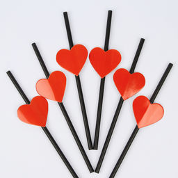 Трубочки для коктейля Сердечки, набор 6 шт. - Страна карнавалия фото 5
