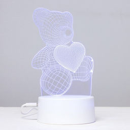 Светильник сенсорный Мишутка LED 7 цветов USB/от батареек белый