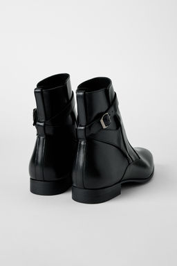 LEATHER BUCKLE BOOTS BOBBY GILLESPIE X ZARA  фото 4
