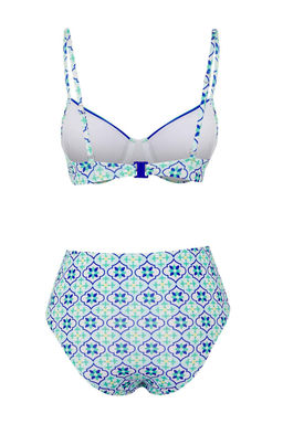 Sal Desenli Balconette Yuksek Bel Regular Bikini Tak?m? TBESS25BT00142
