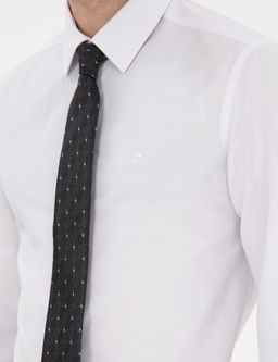 Beyaz Slim Fit Uzun Kollu Basic G_mlek