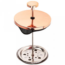 Френч-пресс металлический корпус "Восторг" 800мл, д10см h19см, глянцевый, цвет - розовое золото (медный), колба - термостойкое стекло д9,7см h15,3см, в подарочной коробке (Китай)