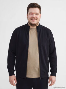 Dik Yaka Erkek Fermuarl? Sweatshirt