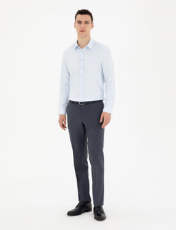 Рубашка Pierre Cardin Slim Fit с длинным рукавом светло-голубая