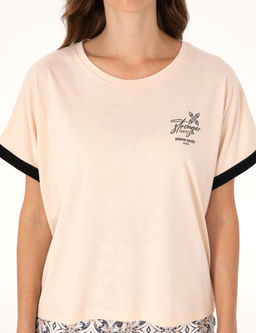 Bej K_sakollu Pijama Tak_m_