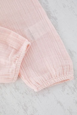 Somon %100 Pamuk K?z Bebek Basic K?sa Kol K?sa Dokuma Tulum TKDSS25TU00011 - Trendyolmilla фото 3