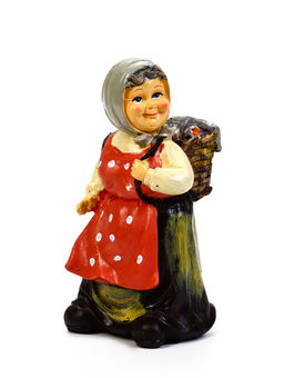 Садовая фигура из полистоуна «Бабушка с гусем», 10×10×20 см, Greengo