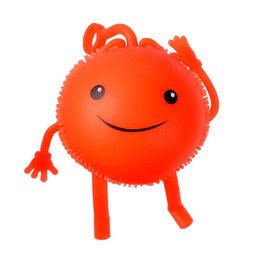 Цена за 19 шт. Ёжка «Улыбастик» световой, цвета МИКС